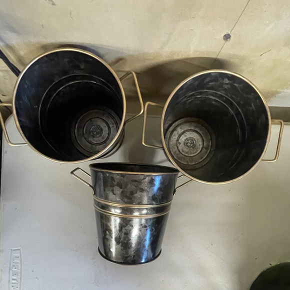 Metal Flower Pots / Buckets 5 inch (3) - Picture 7 of 11